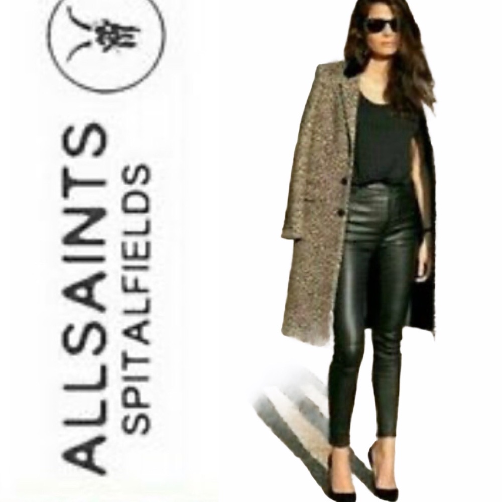 All Santa Spitalfields Black Coated Skinny Jean